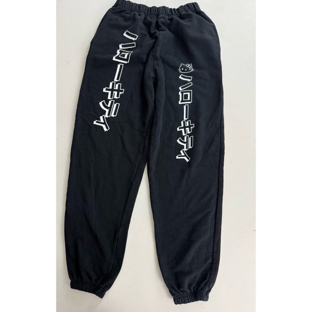 NGO New Girl Order + HELLO KITTY Black Joggers Sz 6